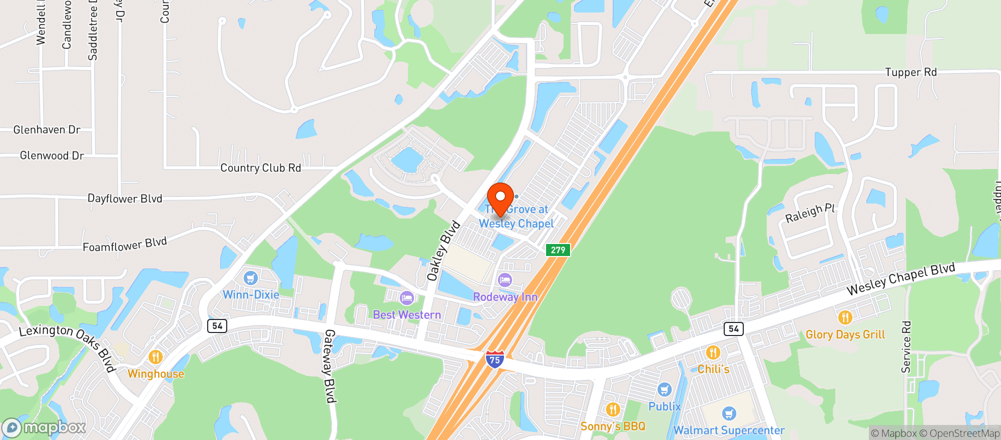Map showing World Market Wesley Chapel