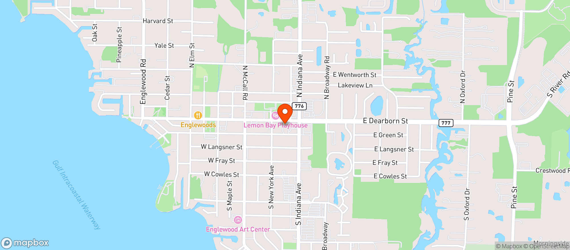 Map showing Moose Lodge