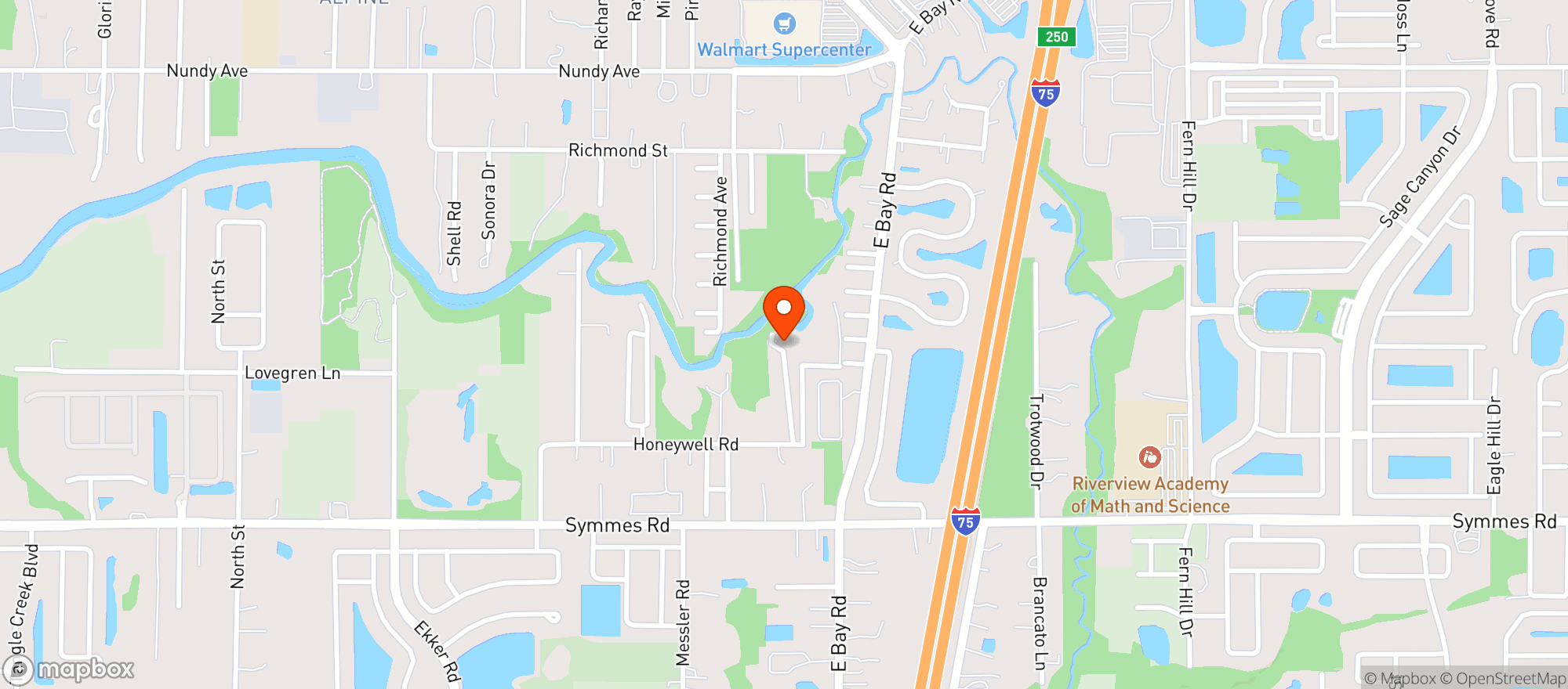 Map showing (b) Riverview Lodge 2158