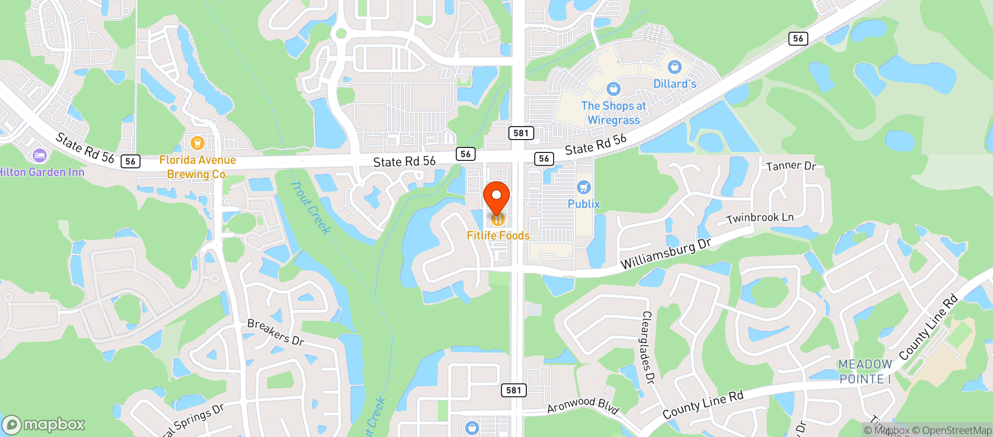 Map showing Nutrition S'Mart Wesley Infra