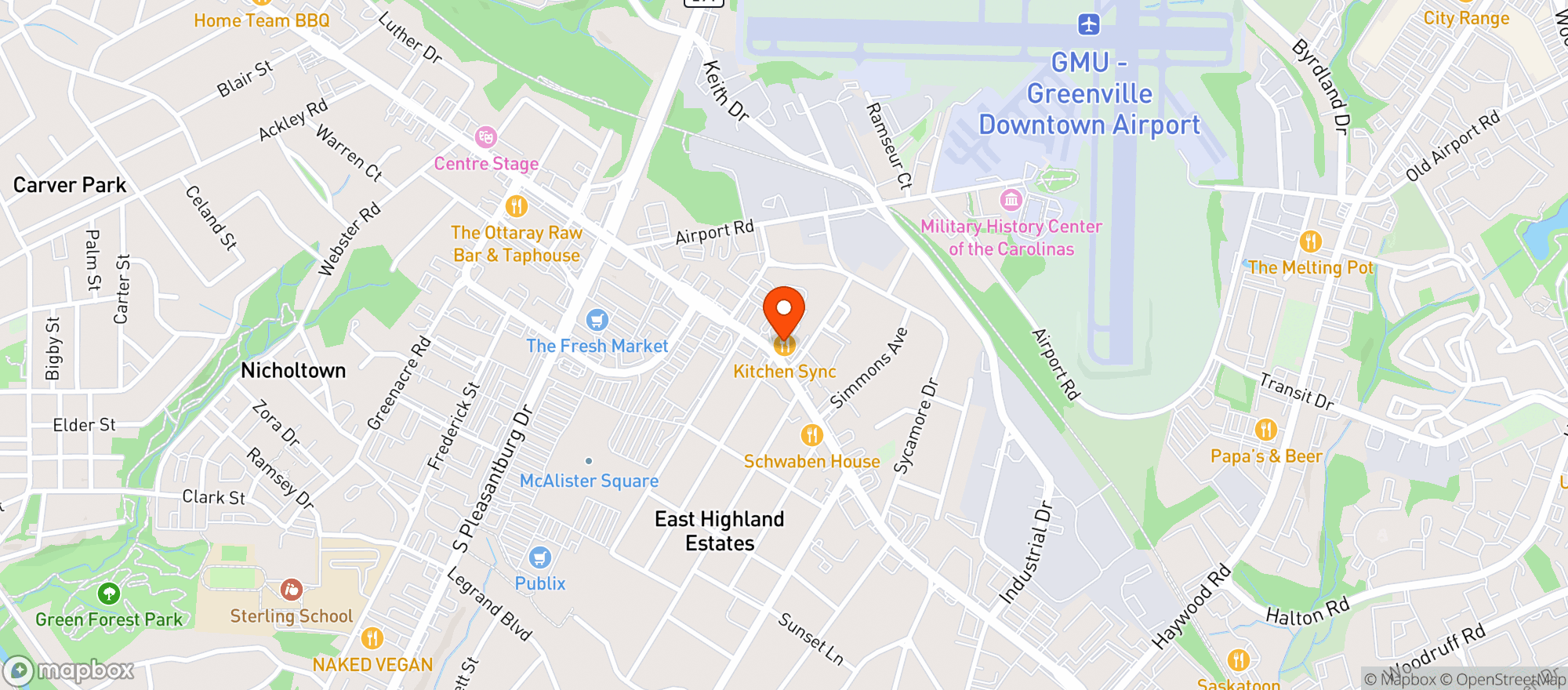 Map showing Kitchen Sync