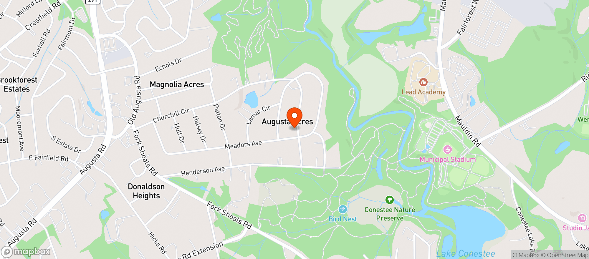 Map showing Earthfare Hq