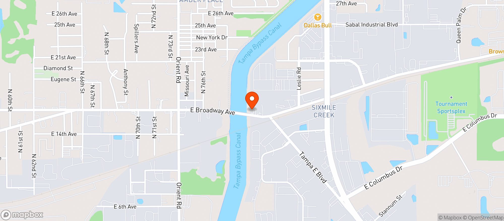 Map showing Eastside Lounge