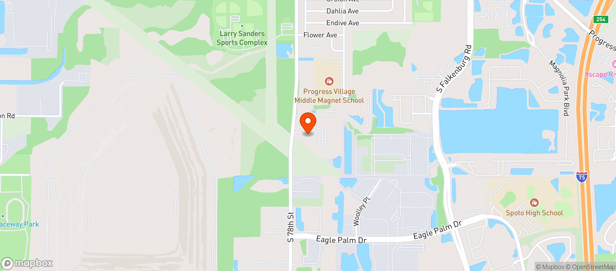 Map showing Tampa Armature Works