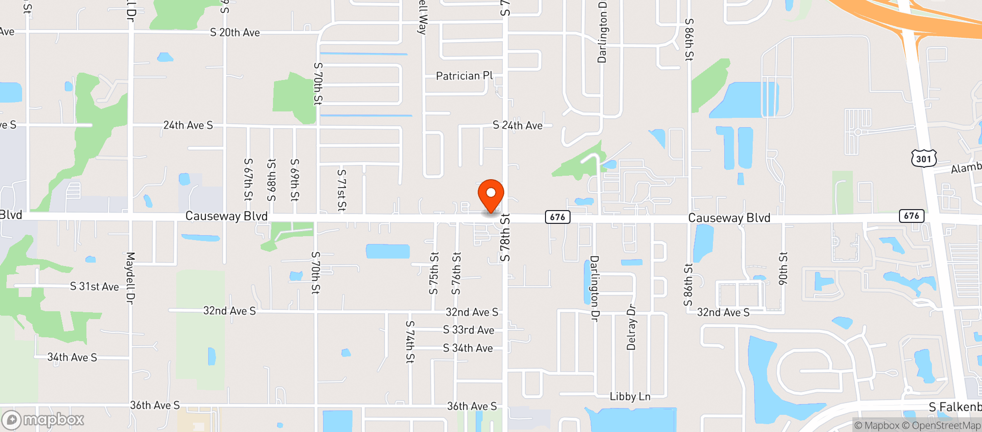 Map showing Causeway Food Mart