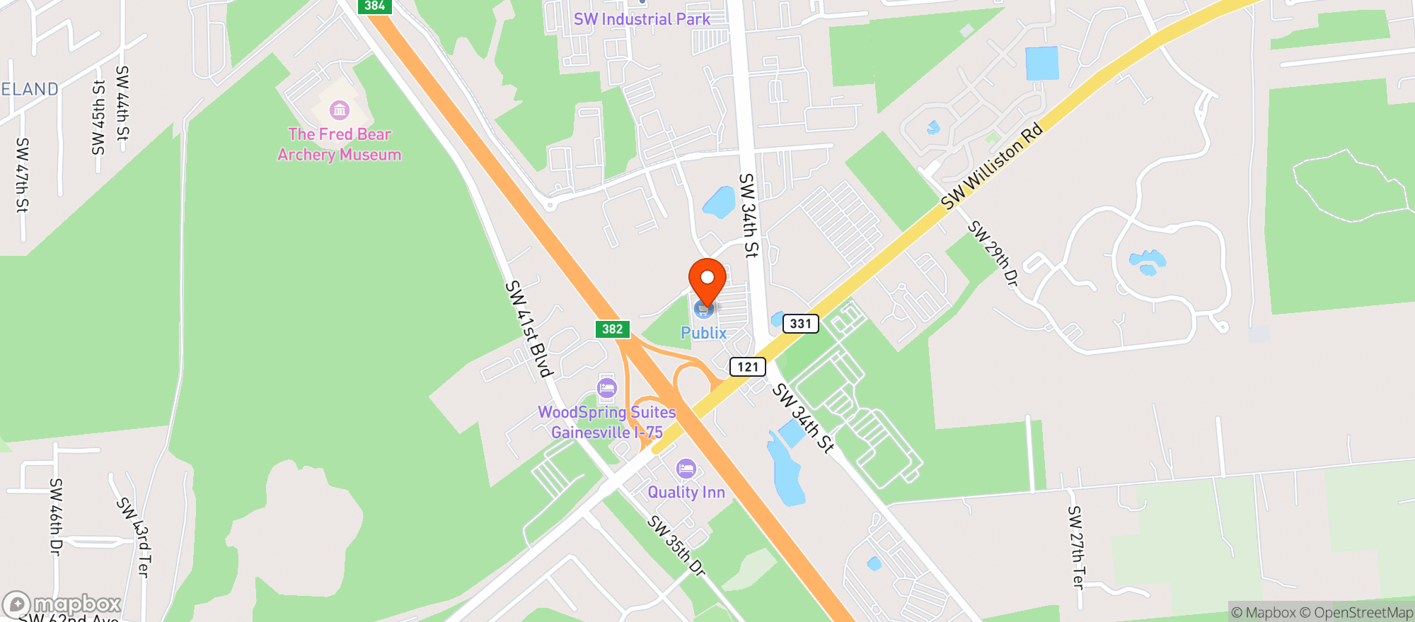 Map showing Publix