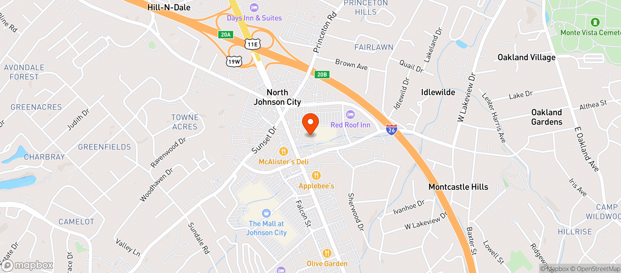 Map showing Target
