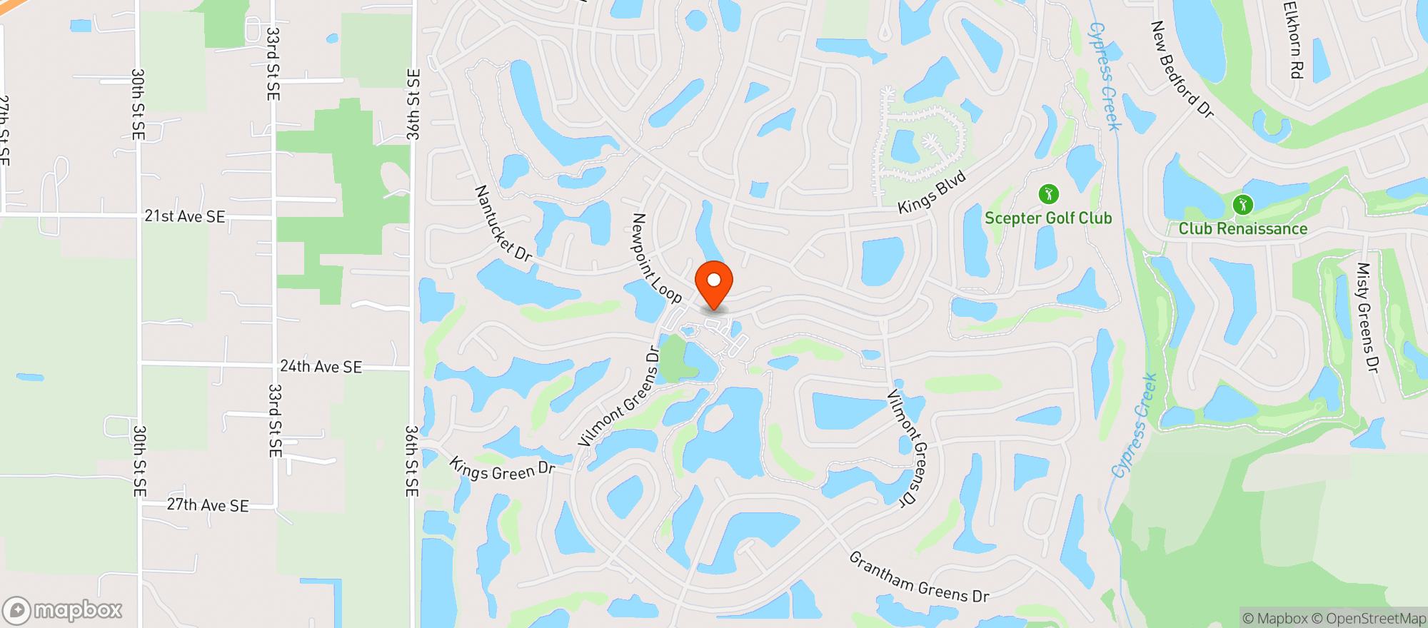 Map showing Kings Point South