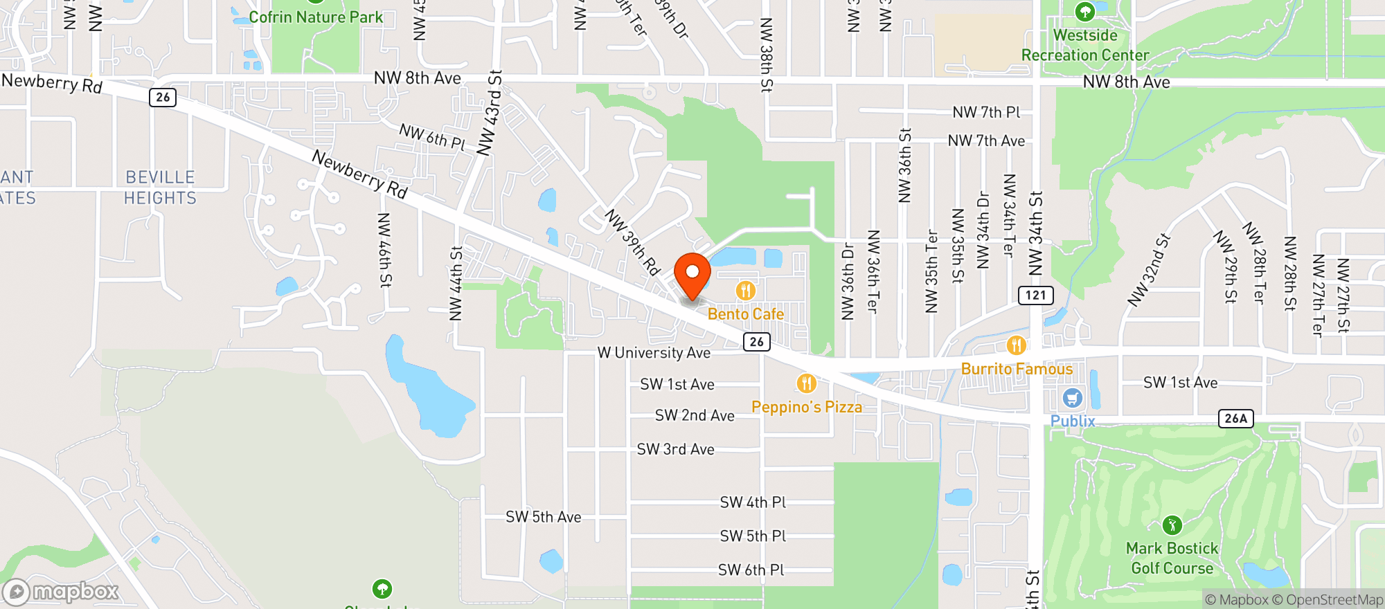 Map showing Welcome Food #1