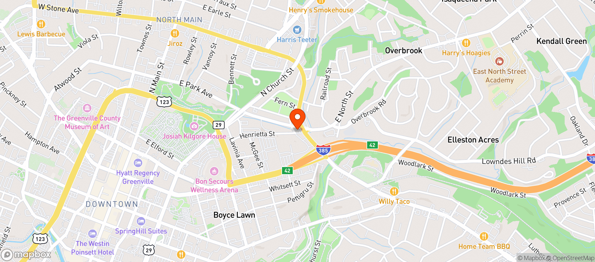 Map showing Torch Cigar Pub