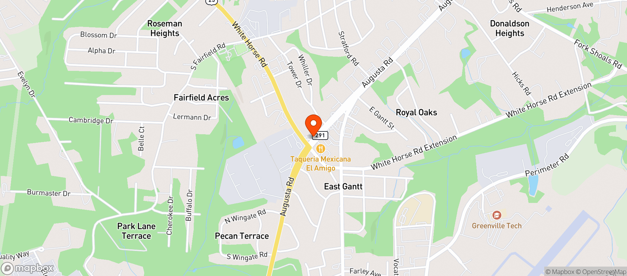 Map showing Stop N Go