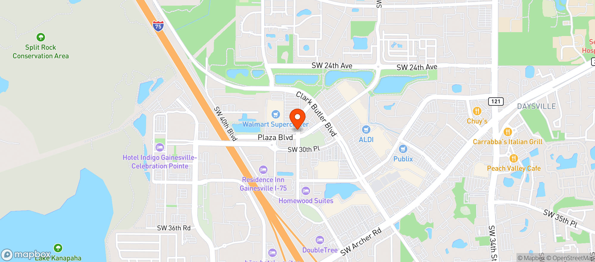 Map showing Walmart Supercenter