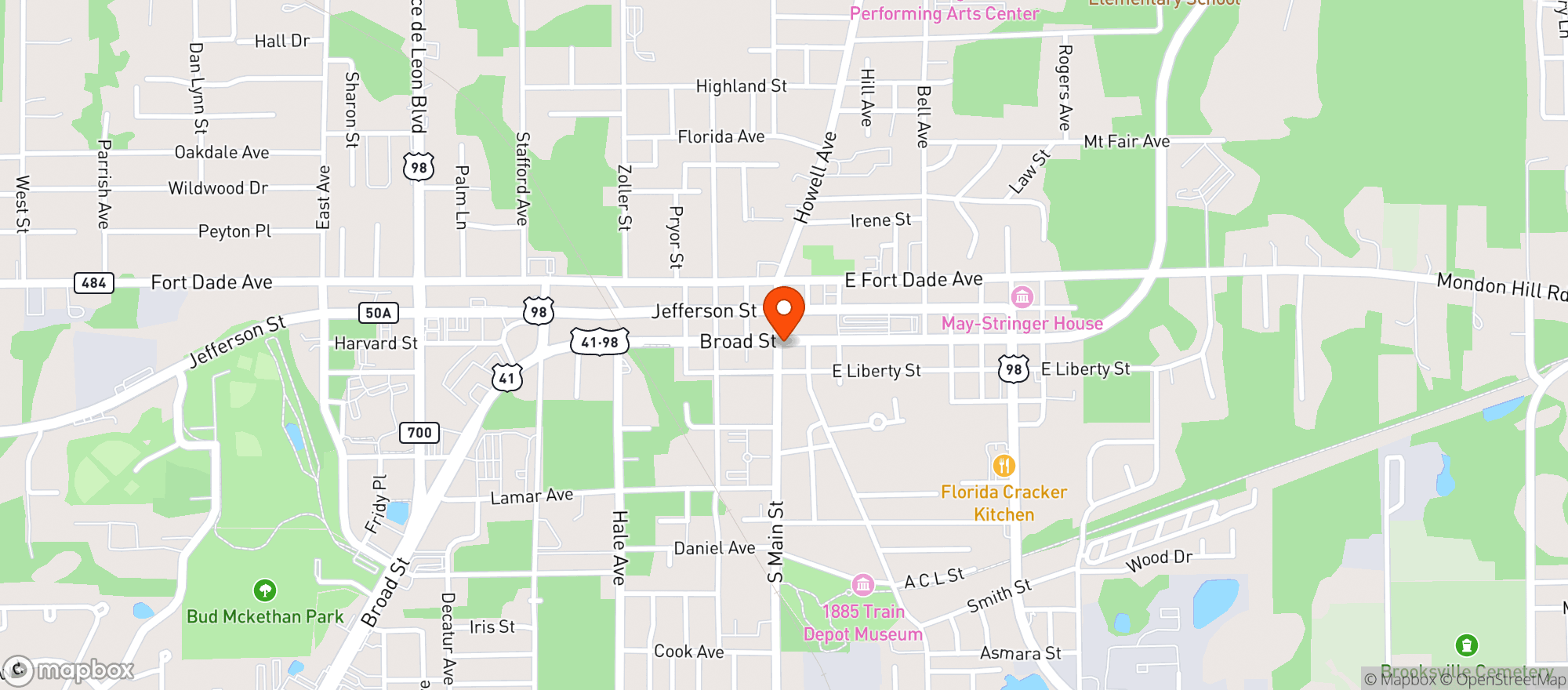 Map showing Green Door On Broad