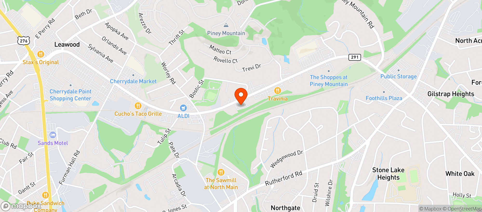 Map showing Airavata Vapors Greenville