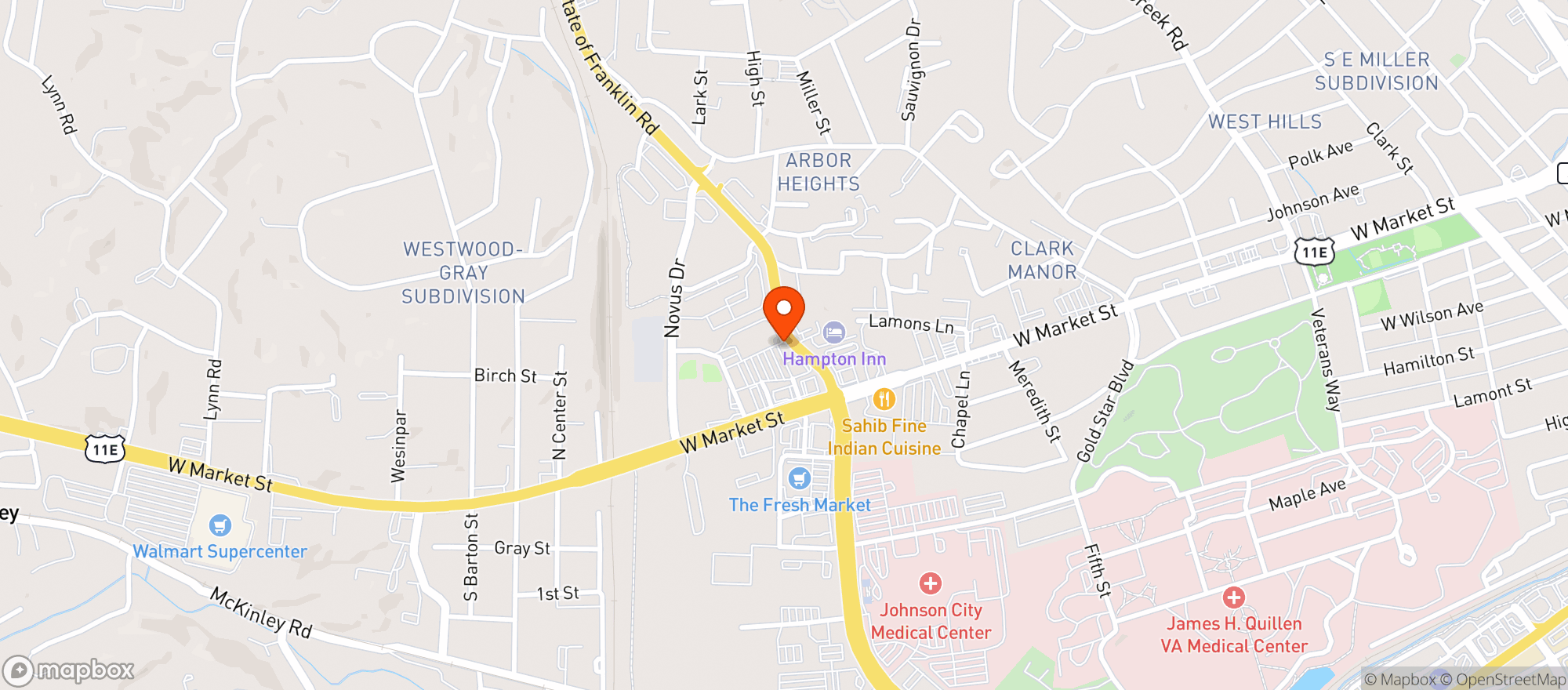 Map showing Publix