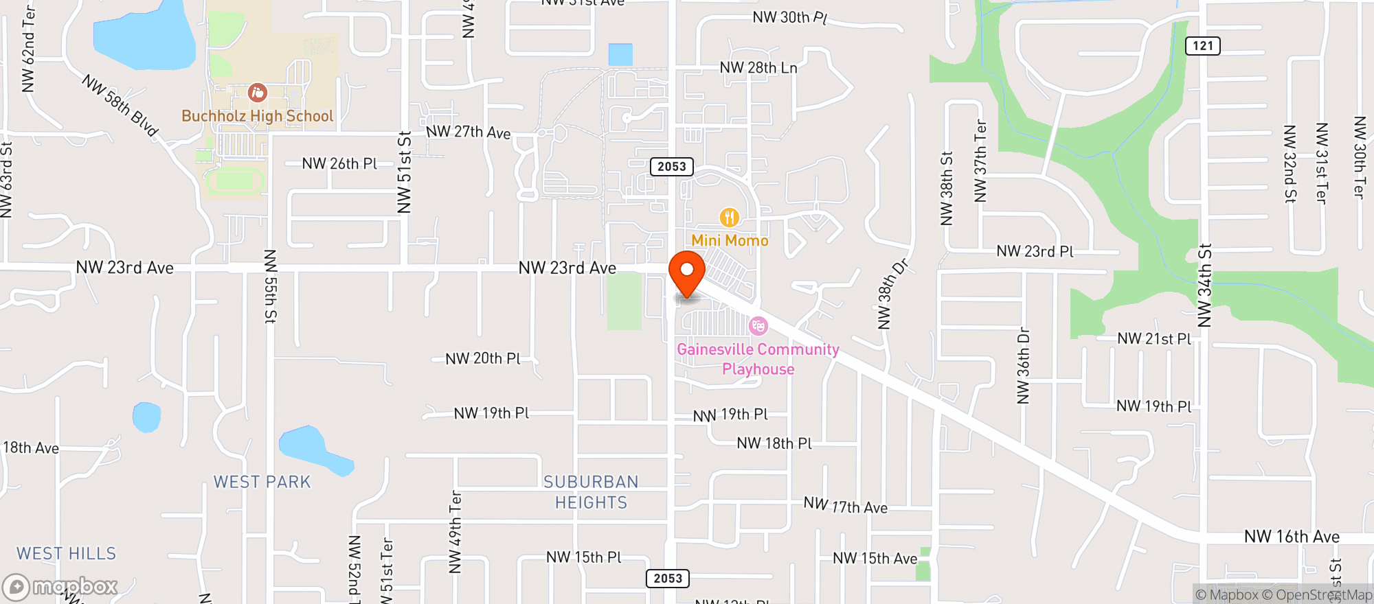Map showing Millhopper Liquors