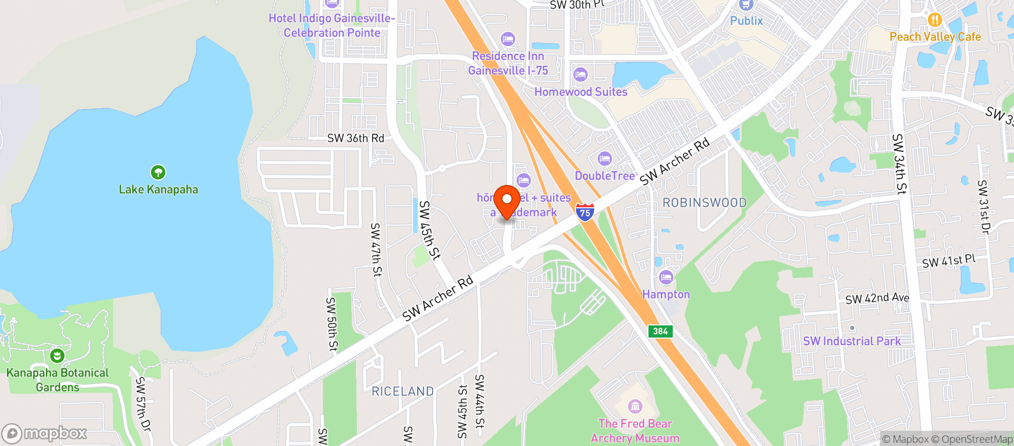 Map showing Texas Roadhouse