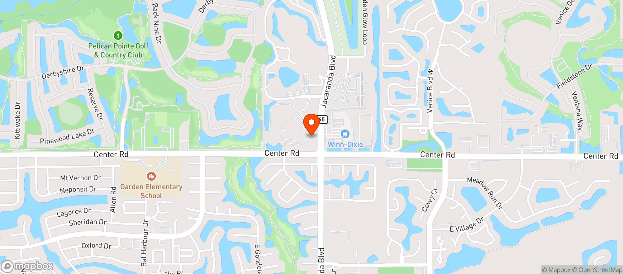 Map showing Winn Dixie Liquor #2428