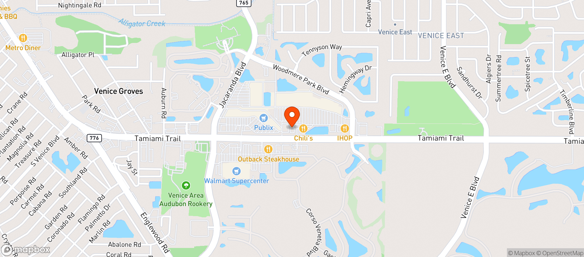 Map showing Target Store