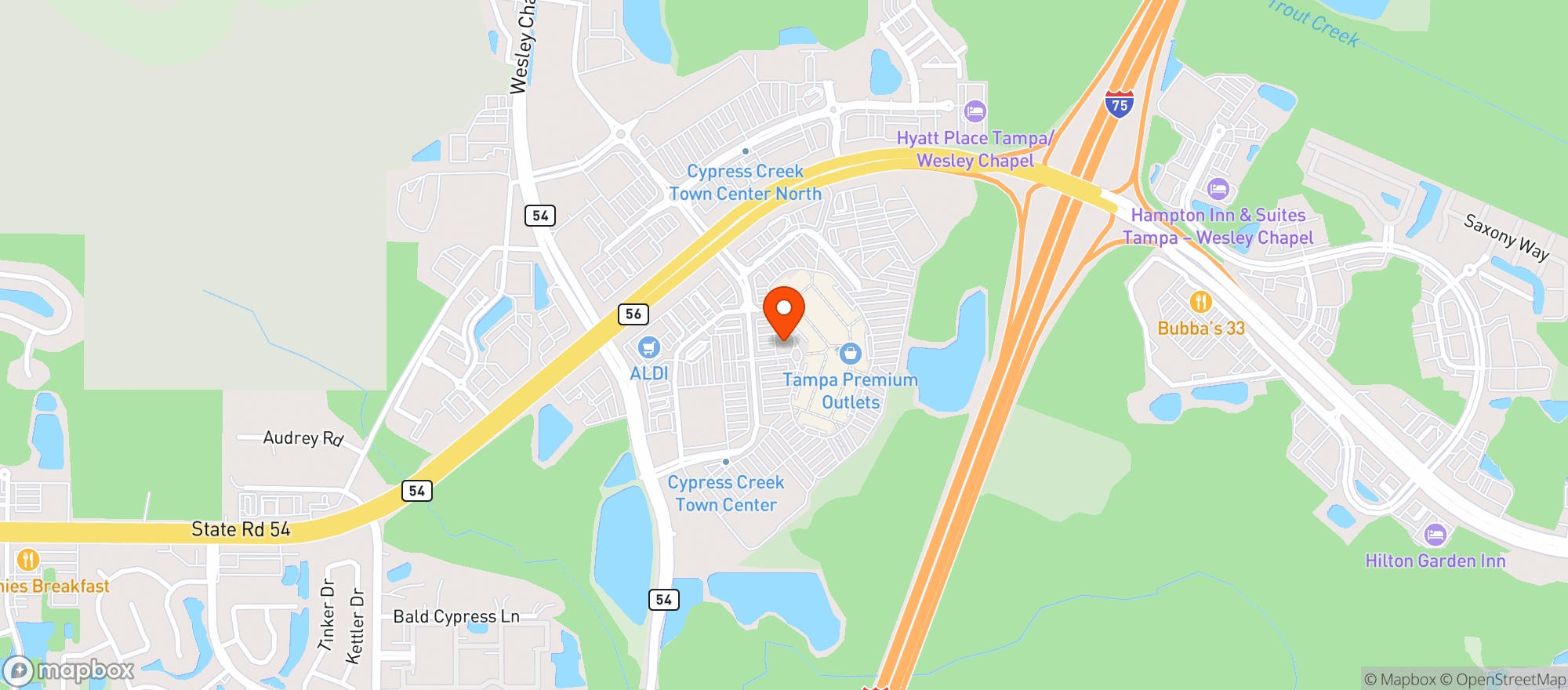 Map showing The Cheesecake Factory