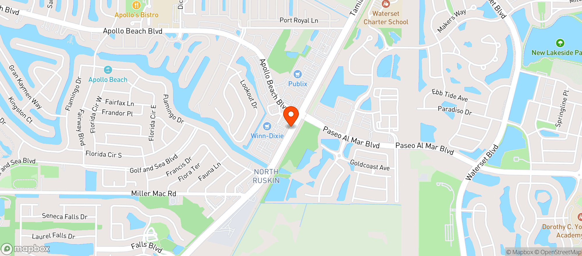 Map showing Salty Shamrock Gastro Grille