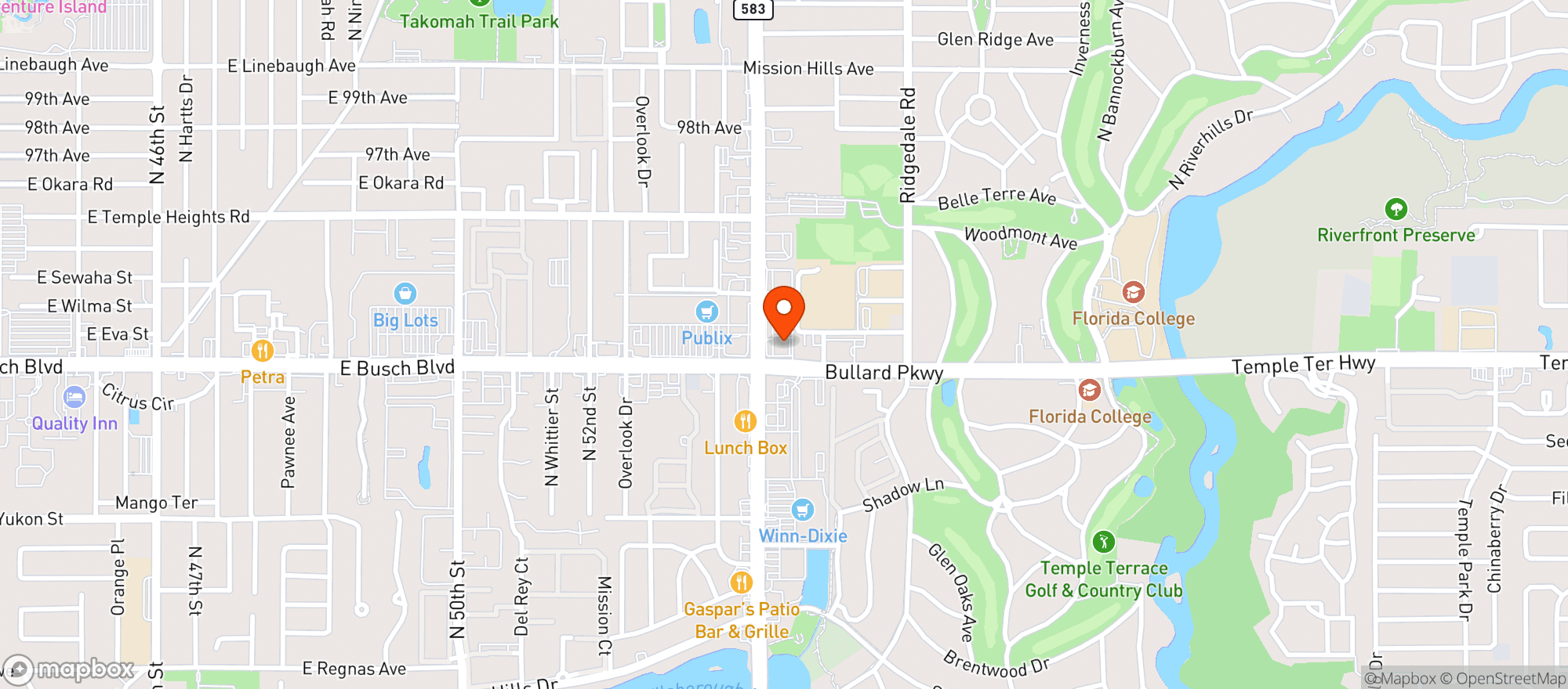 Map showing Cvs