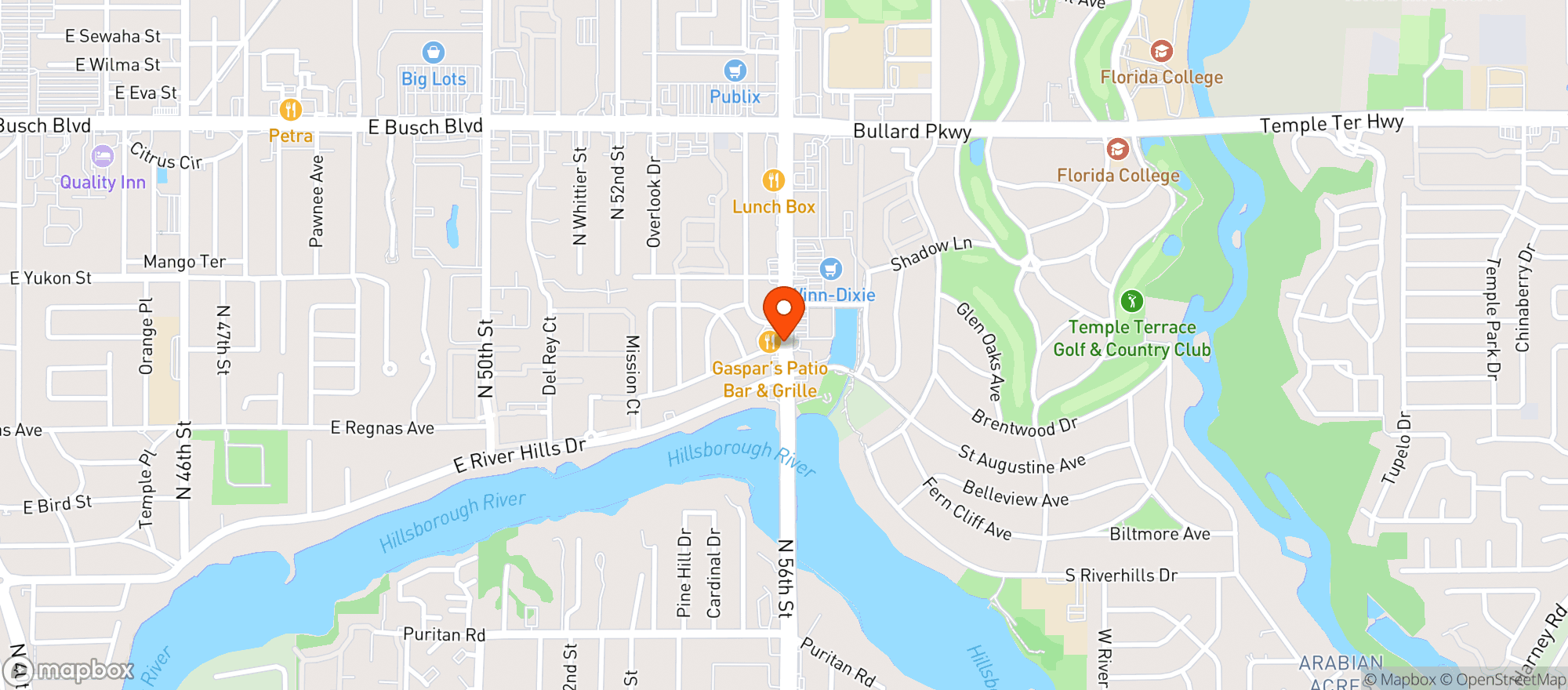 Map showing Gaspars Liquor Shoppe