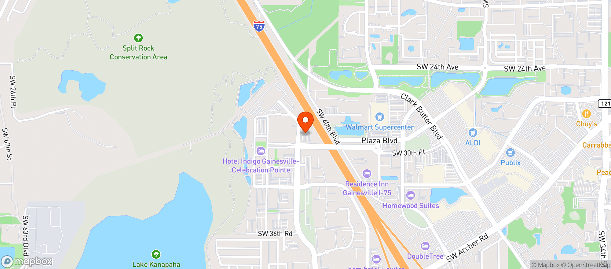 Map showing Millers Ale House
