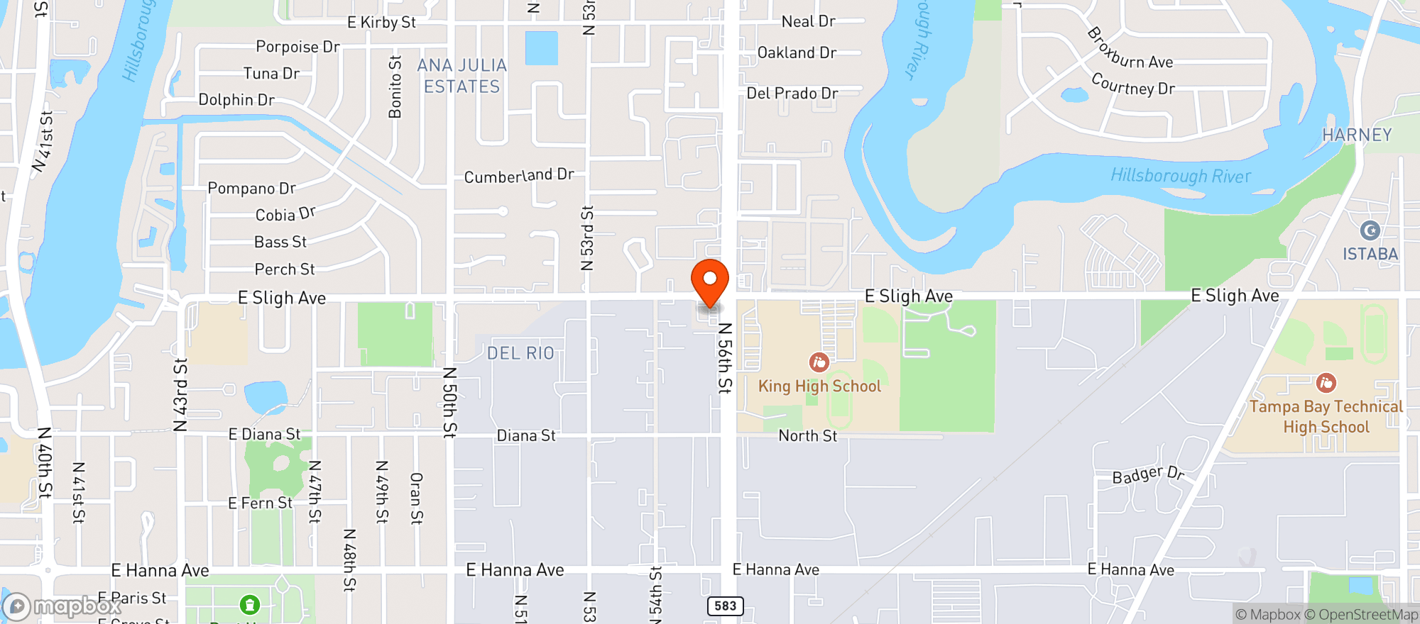 Map showing King Shell Circle K