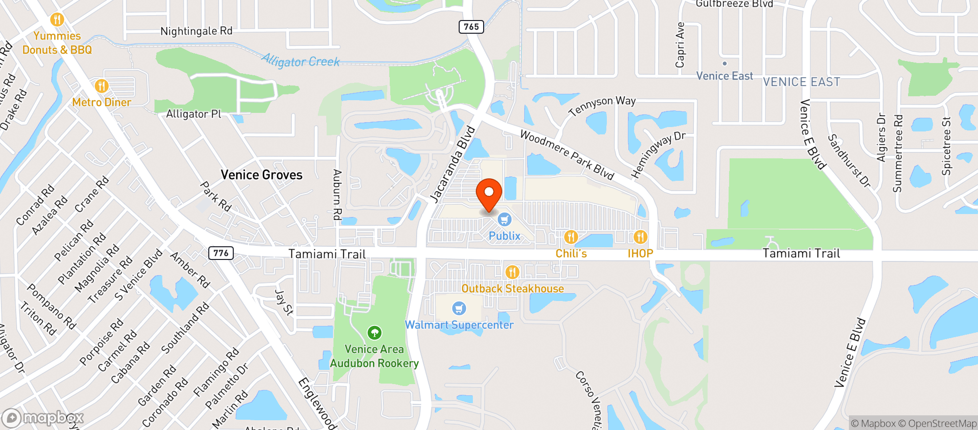 Map showing Publix Super Market