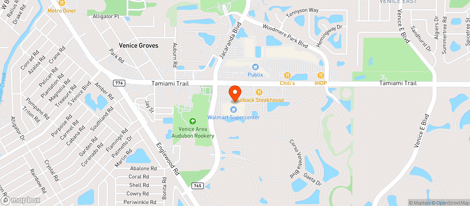 Map showing Walmart Supercenter Liquor Store