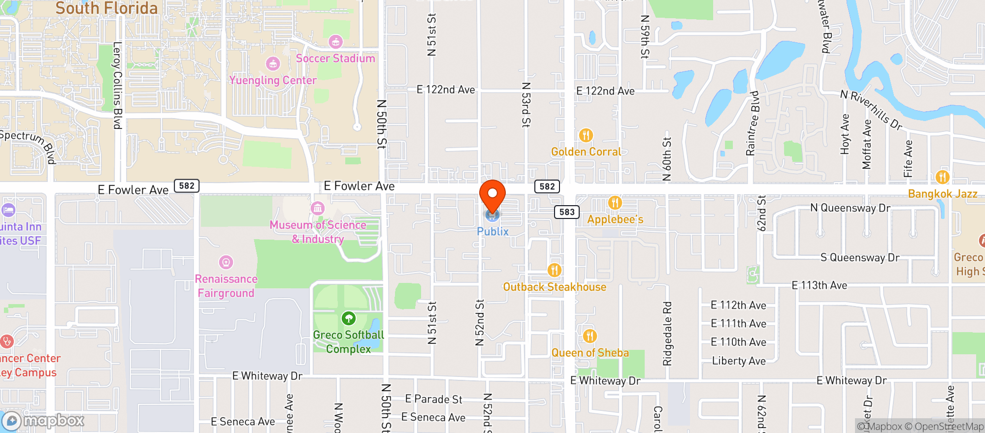 Map showing Publix