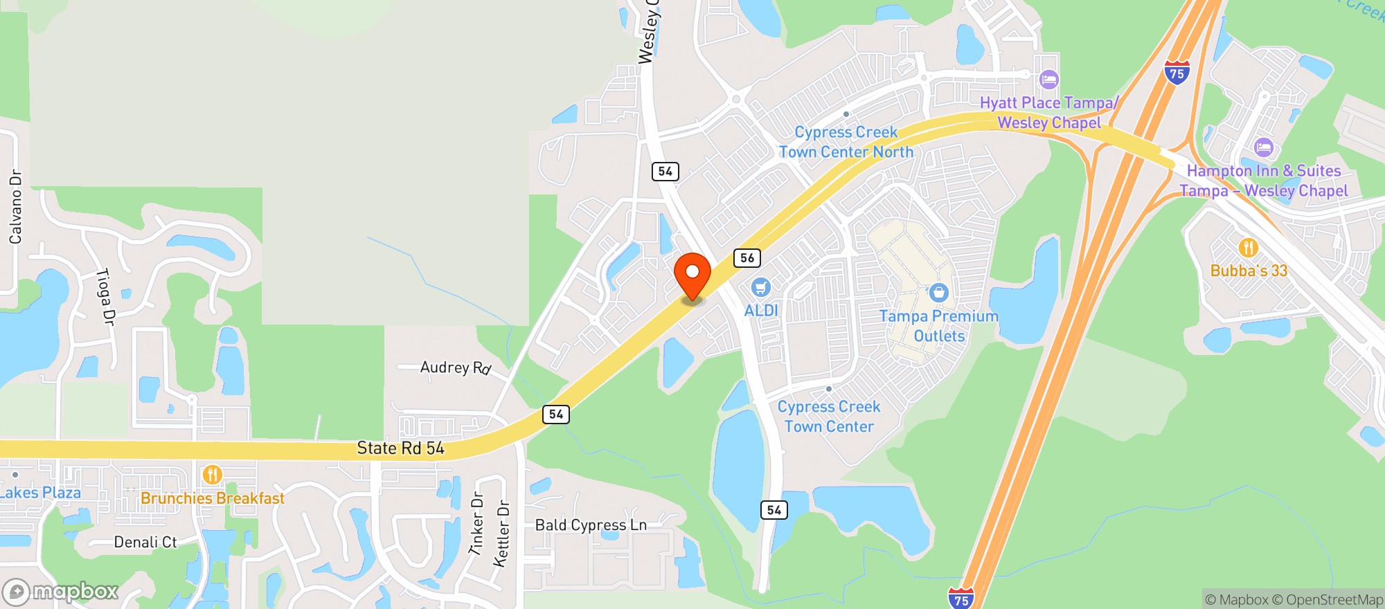 Map showing Millers Ale House