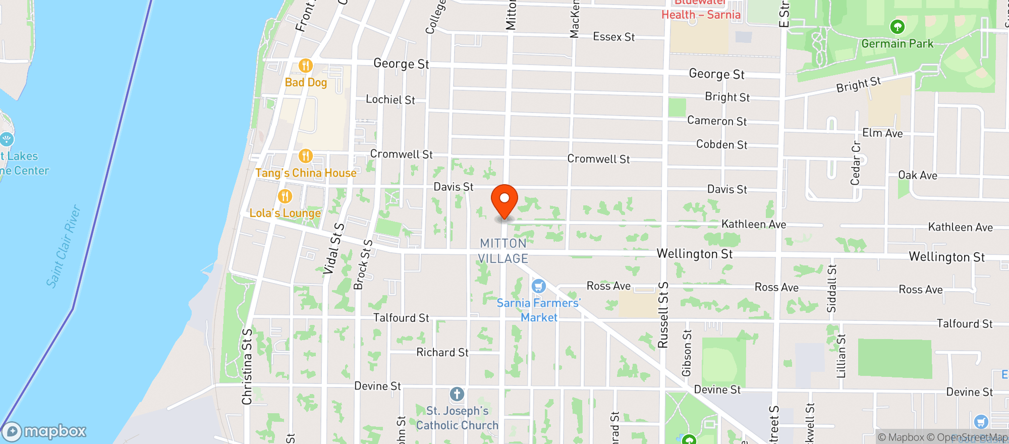 Map showing True North Cannabis Co.