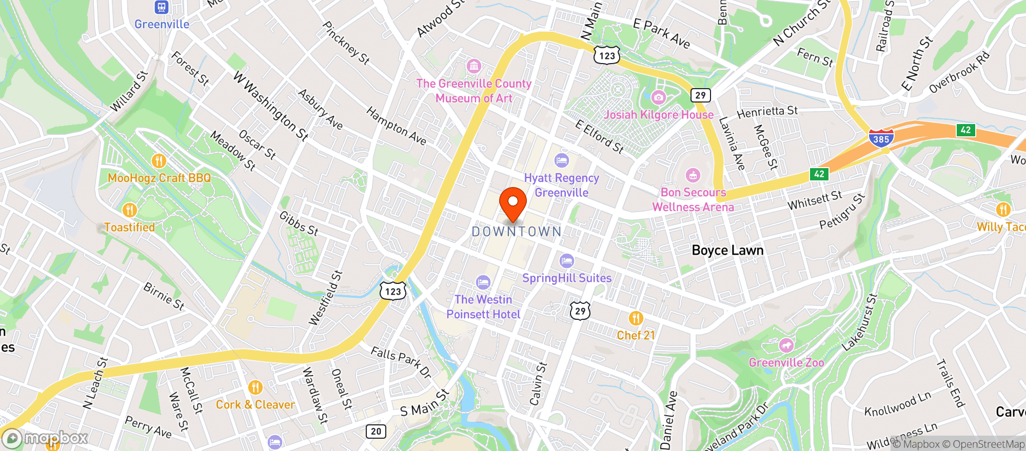 Map showing Bricktops