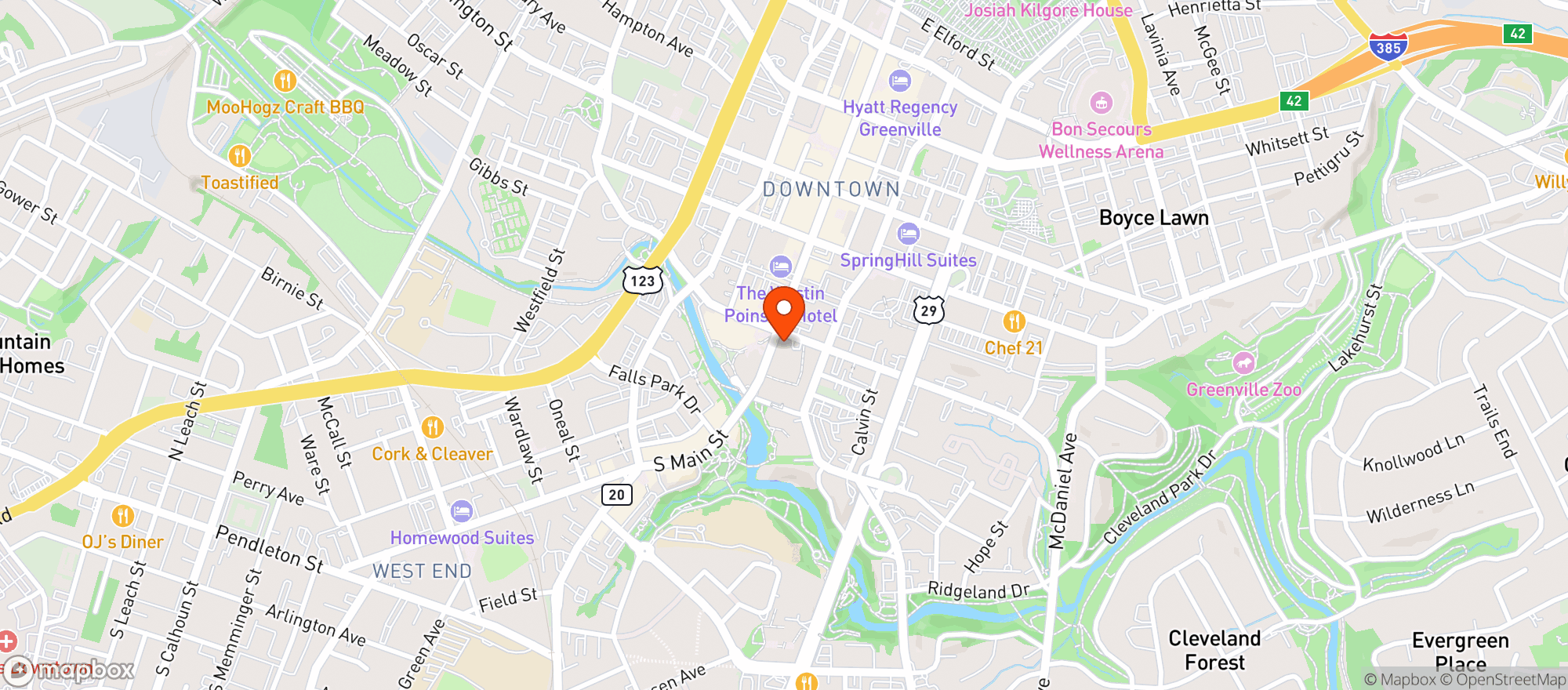 Map showing Paloma @ac Lounge