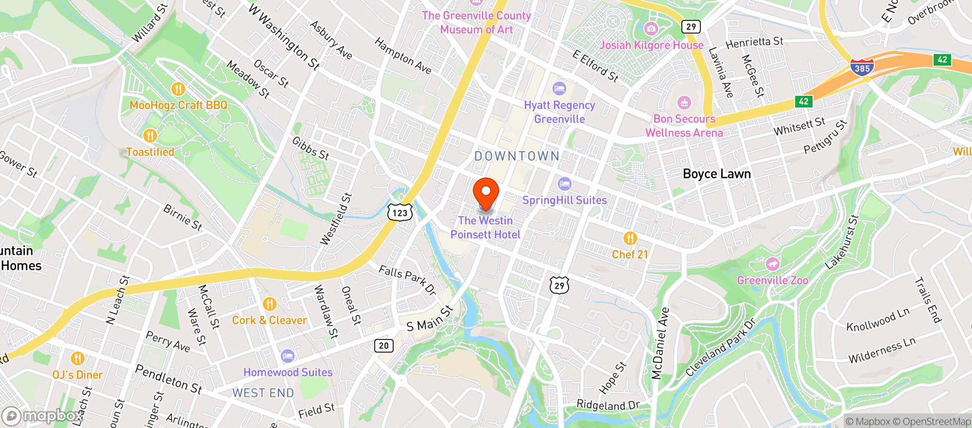 Map showing M Judson