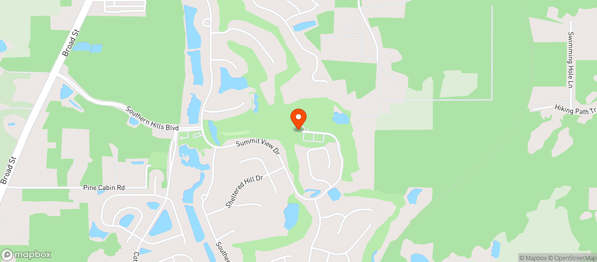 Map showing Southern Hills Plantation Golf Club
