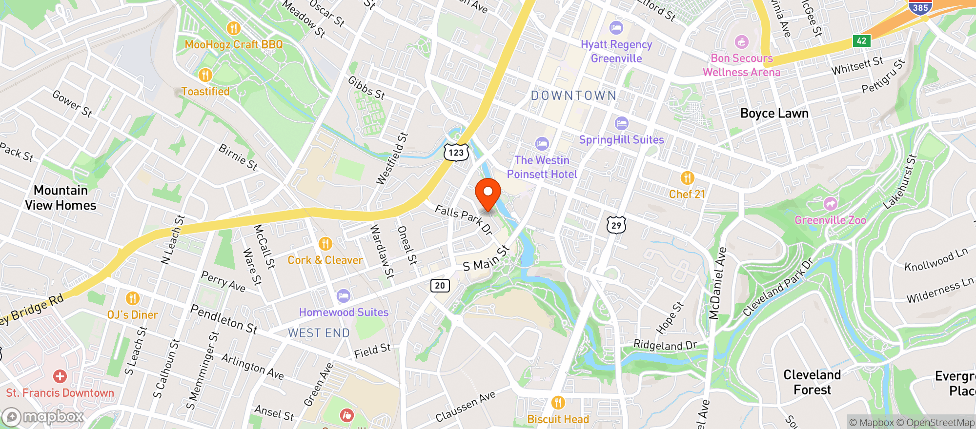 Map showing Lazy Goat