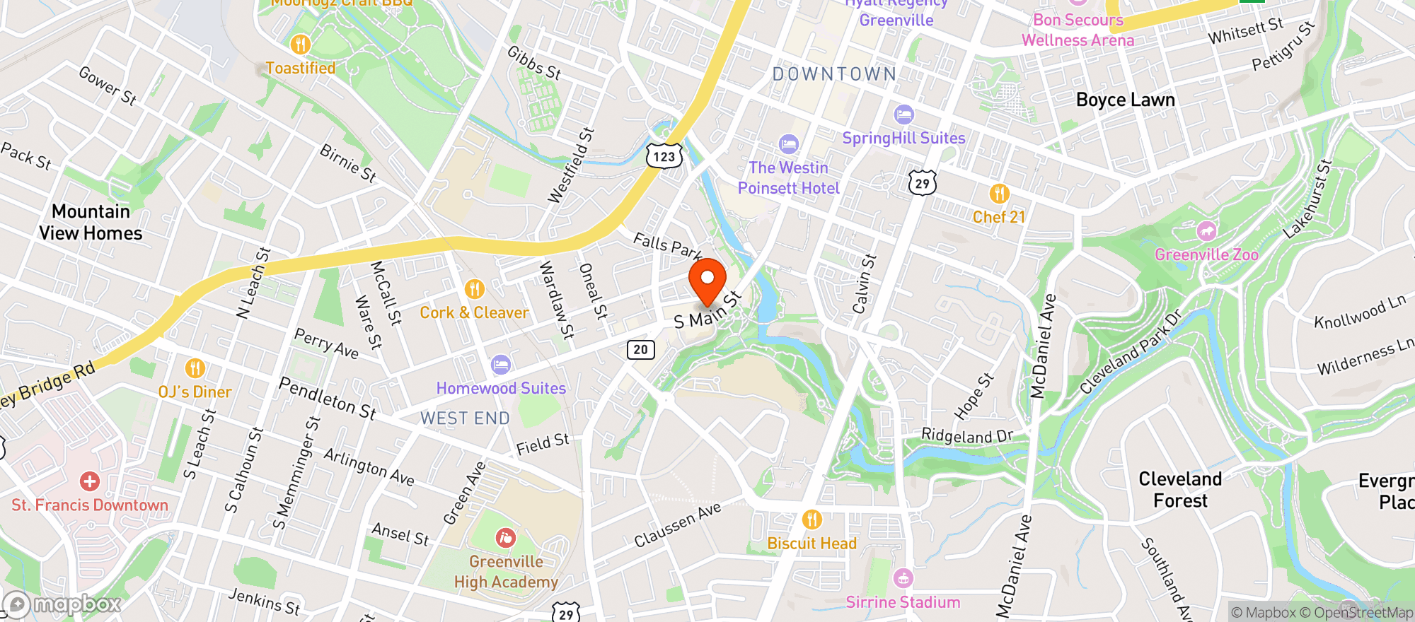 Map showing Pomegranate On Main