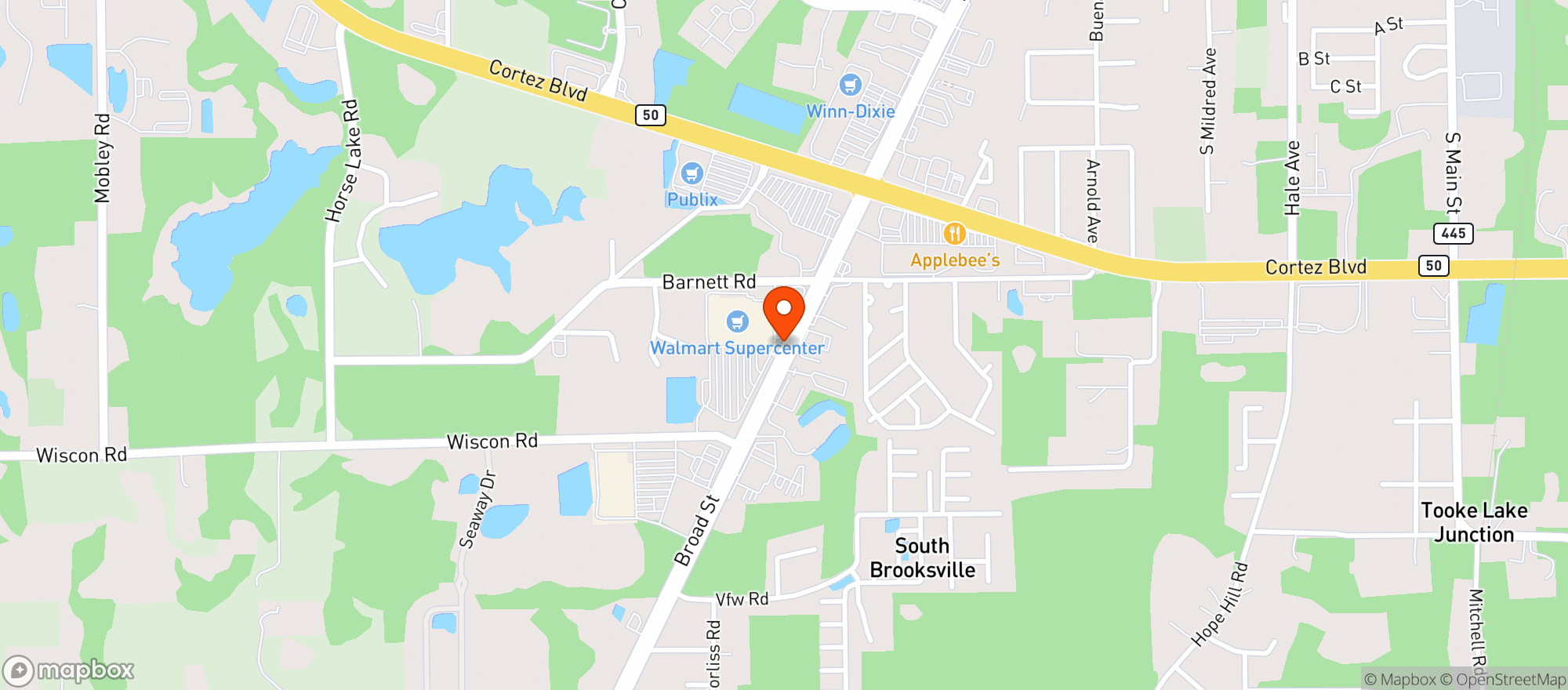 Map showing Walmart Supercenter