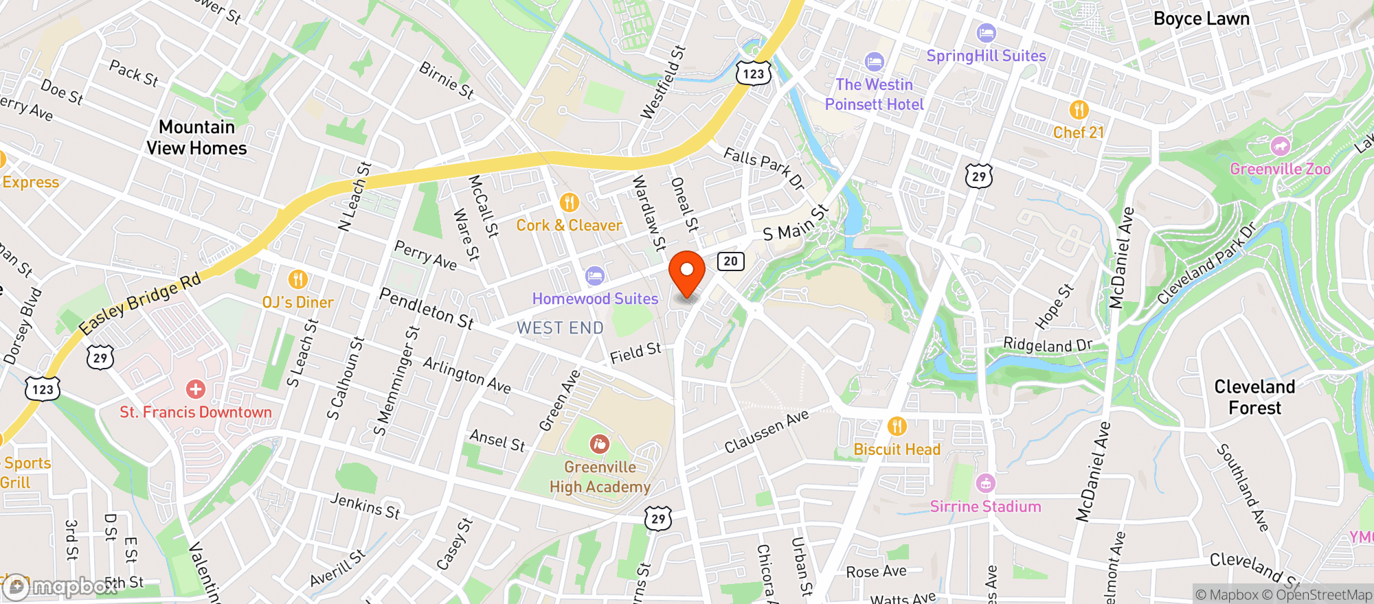 Map showing Juicebox