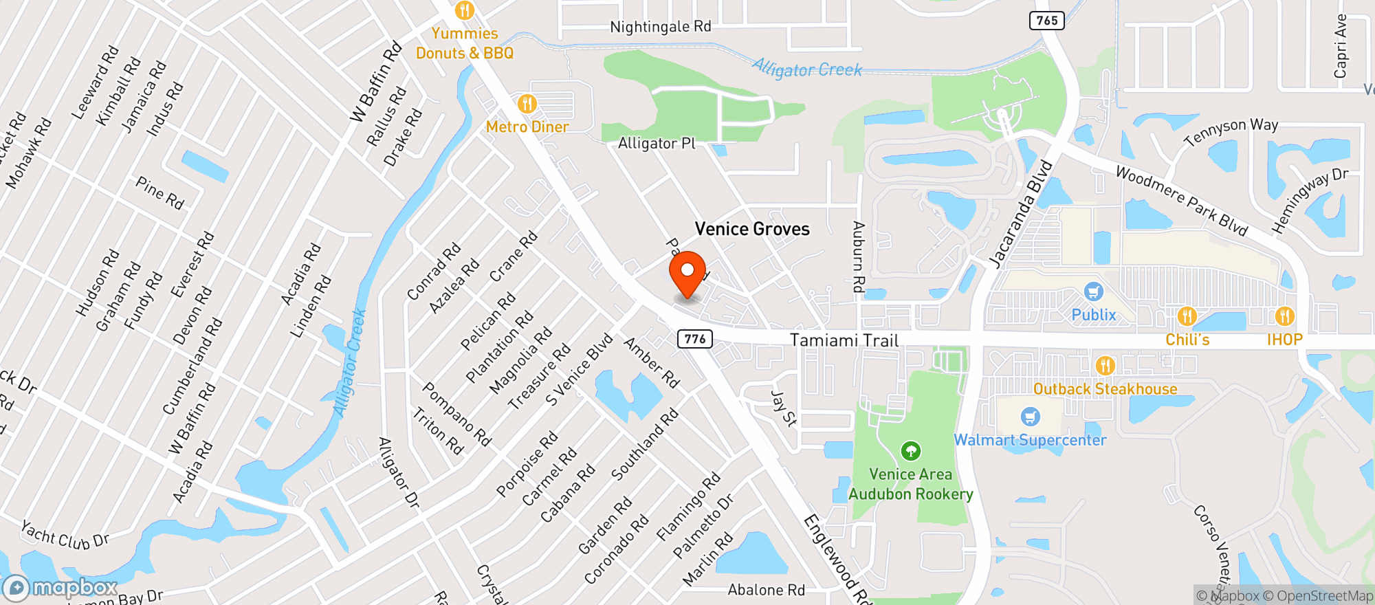 Map showing Amores Italian Restauran