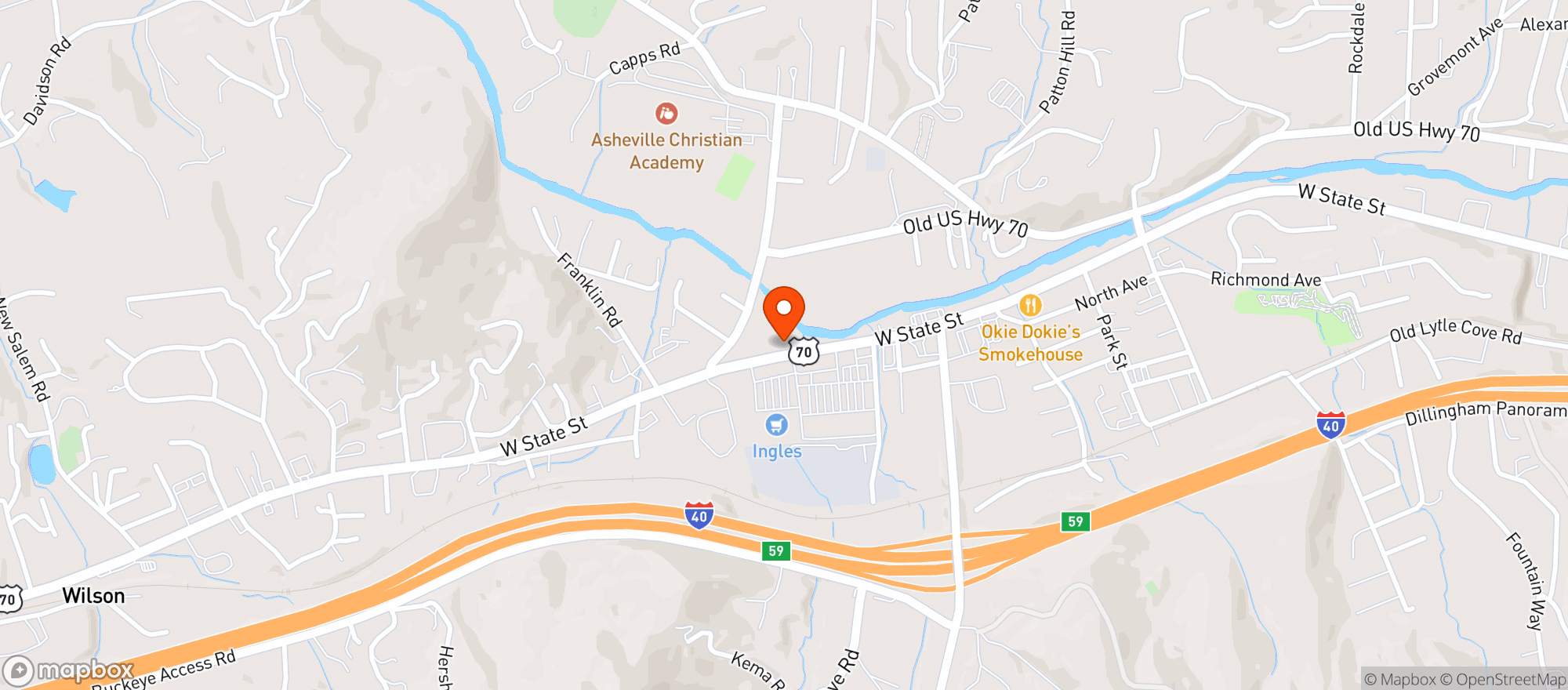 Map showing East Acupuncture Wellness Boutique