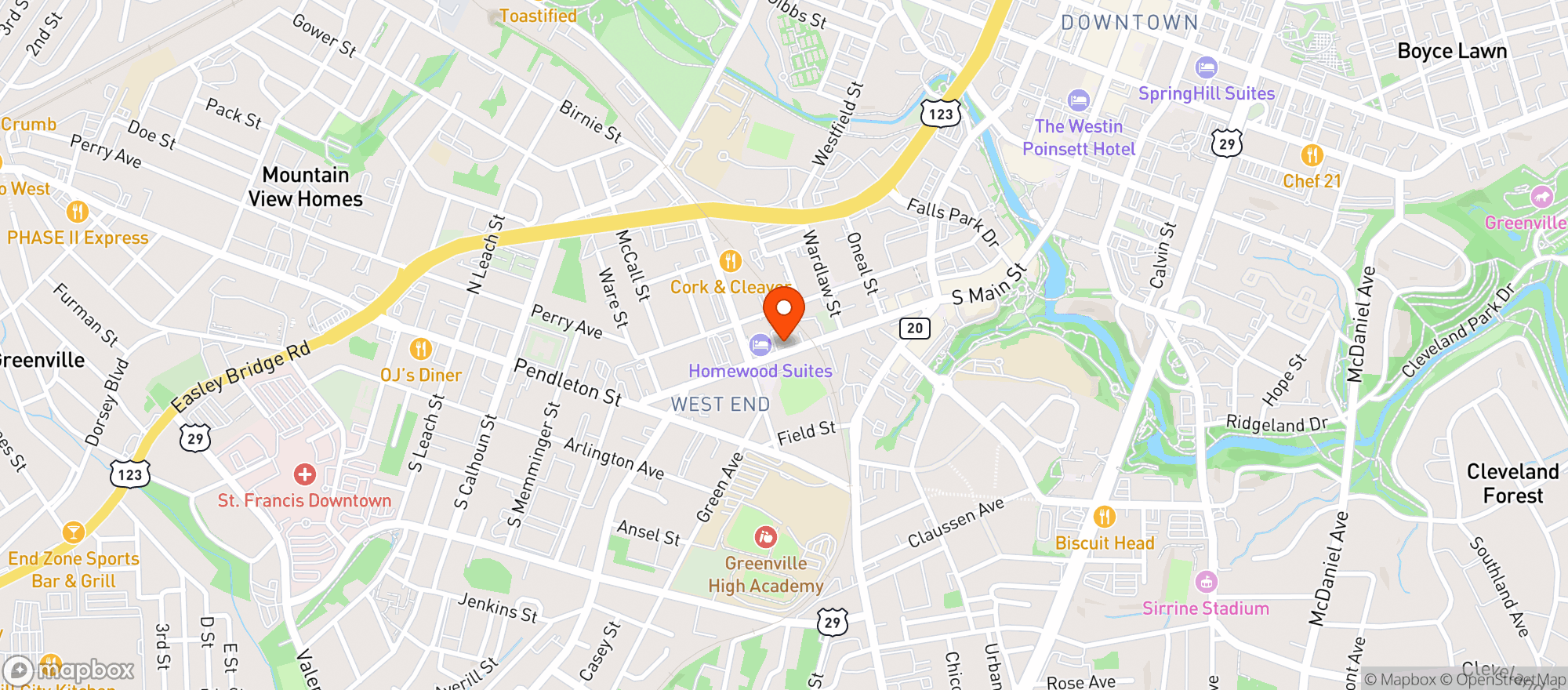 Map showing Macs Speed Shop