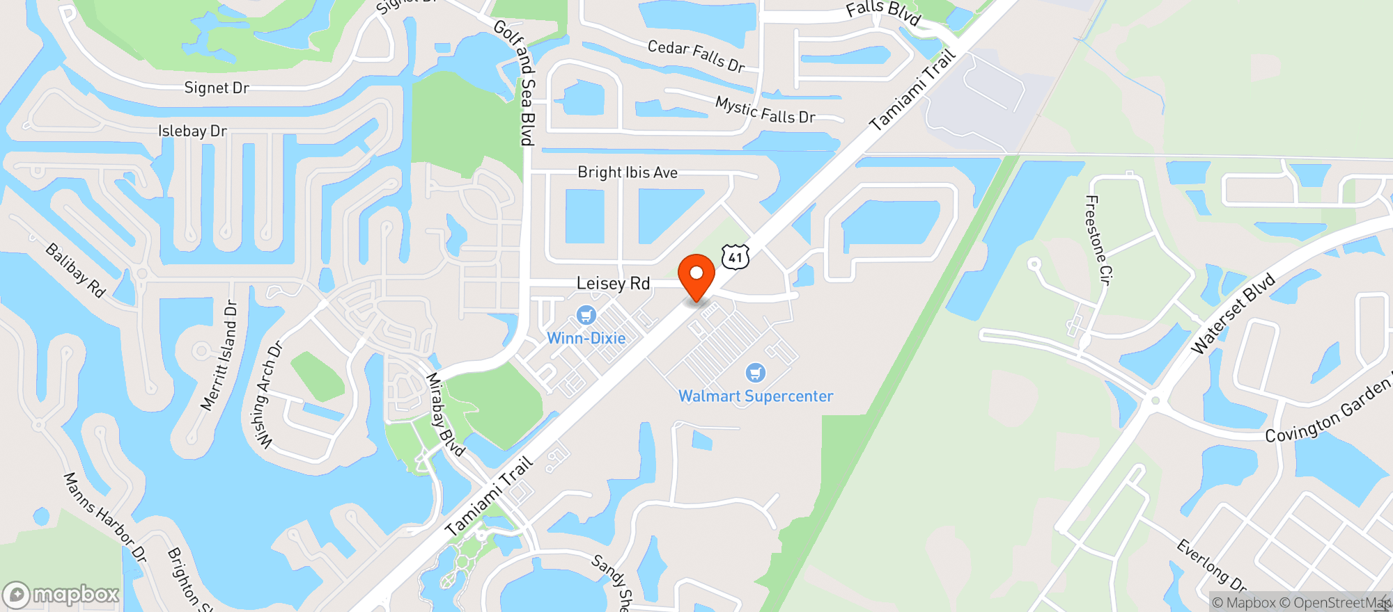 Map showing Walmart Wine & Spirits