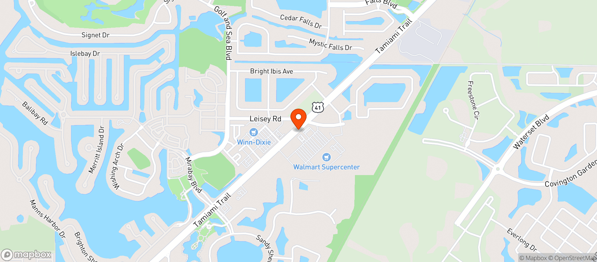 Map showing Walmart Supercenter