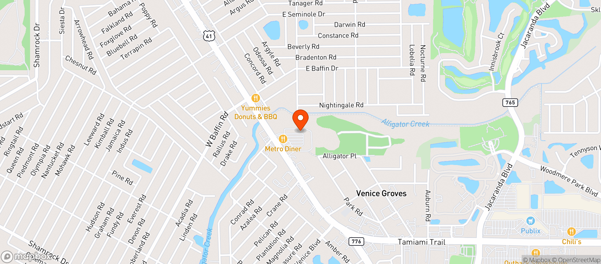 Map showing Dr Gator Smoke Shop