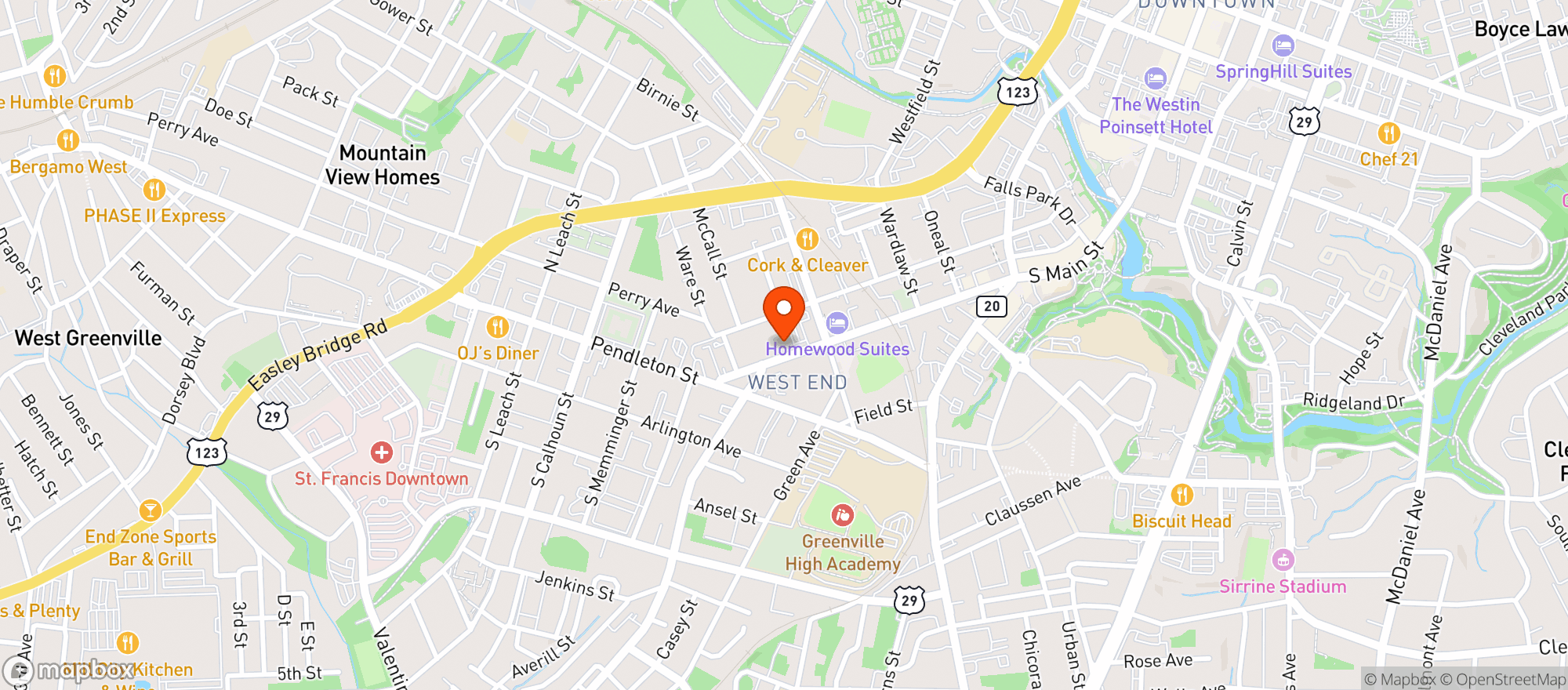 Map showing The Whale Gvl