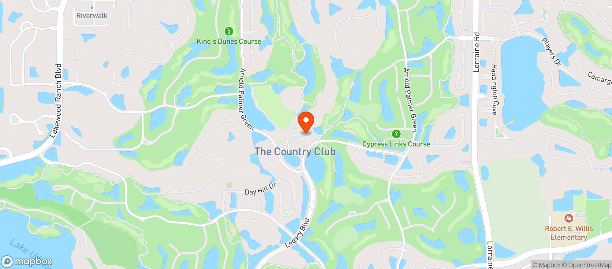 Map showing Lakewood Ranch Golf & Country Club